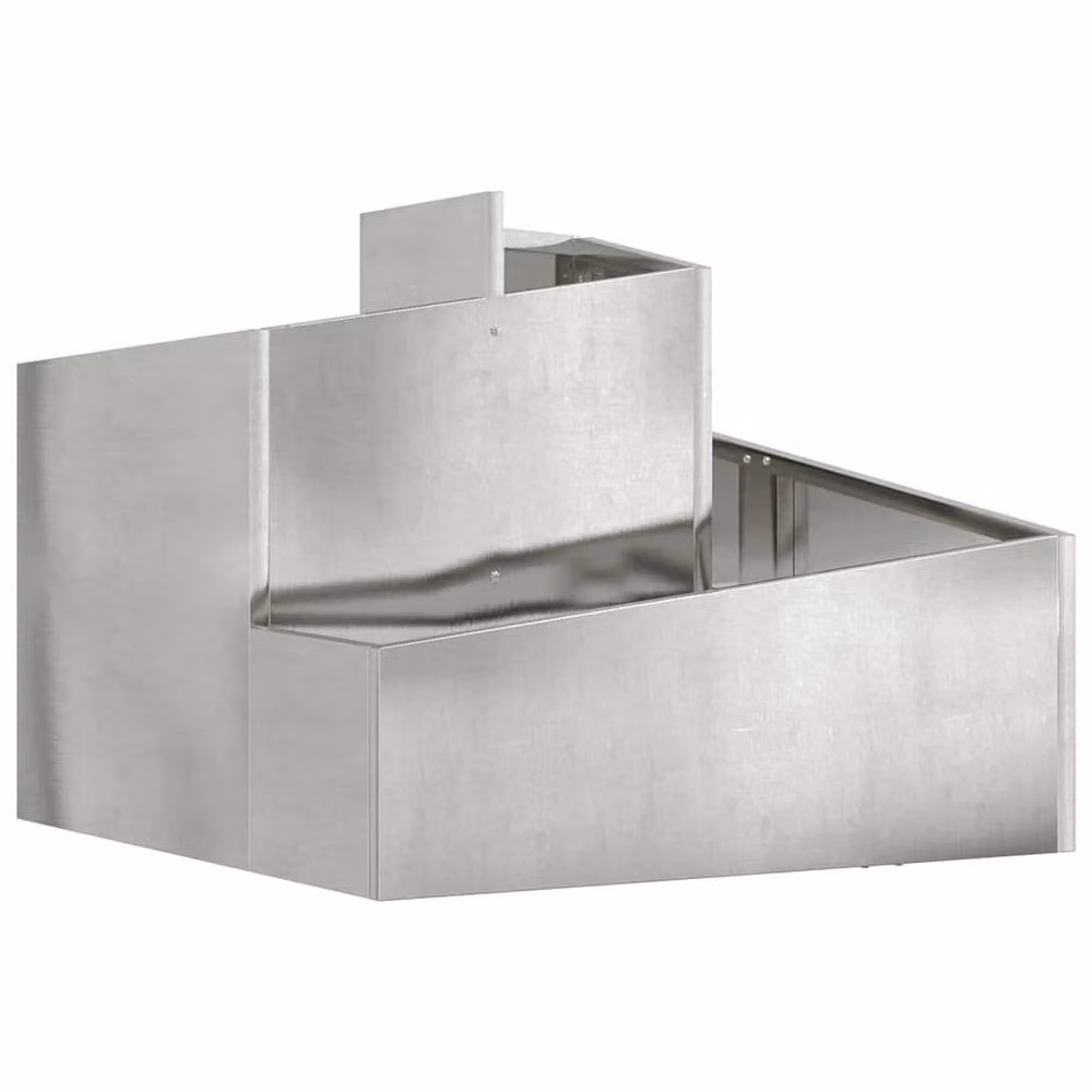 Berkfield Home Medium Galvanised Steel Metal Planter in Silver – 2