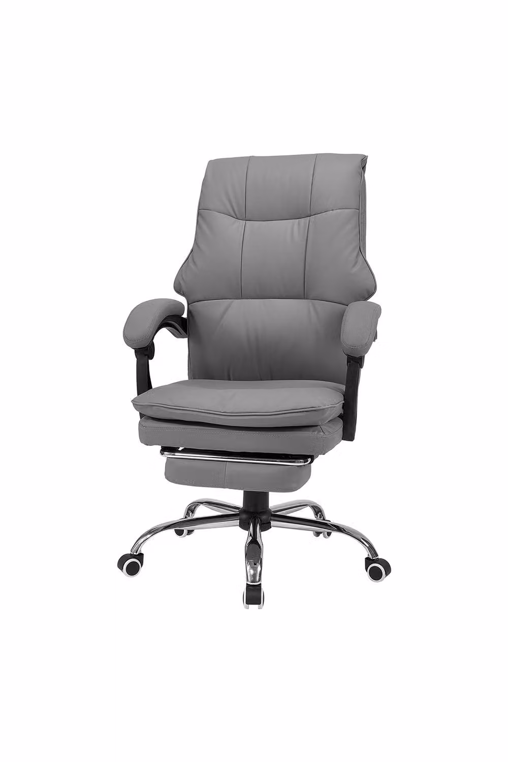 Living and Home Ergonomic Office Chair with Footrest and Armrests in Grey – 2