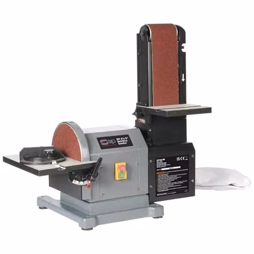 SIP 500W Benchtop Belt Disc Sander with 2850RPM in Silver and Grey – 1