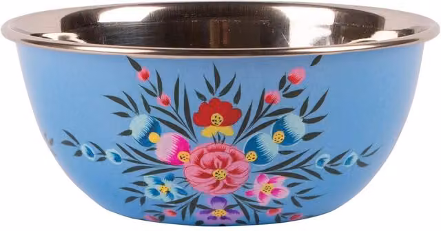 Billy Can Ocean Pansy Floral Stainless Steel Cereal Bowl, Blue, 18.5 cm – 4