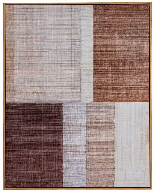 Lemon Pavilion Furniture and Decor Umbora Hand Painted Abstract Canvas in Wood Frame, Multicolour, W80 x H100 cm