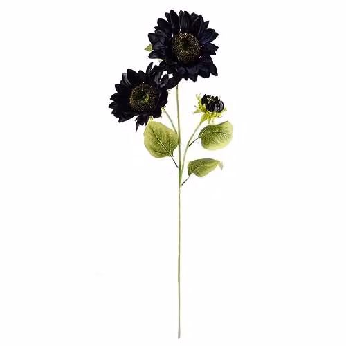 Leaf Design UK Mixed Floral Artificial Flower Display with Round Glass Vase in Grey and Purple – 2