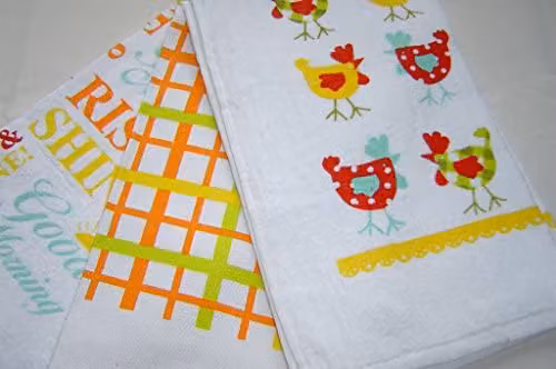 Country Club Wakey Wakey Graphic Velour Tea Towels, 3 Pack, Multicolour – 2