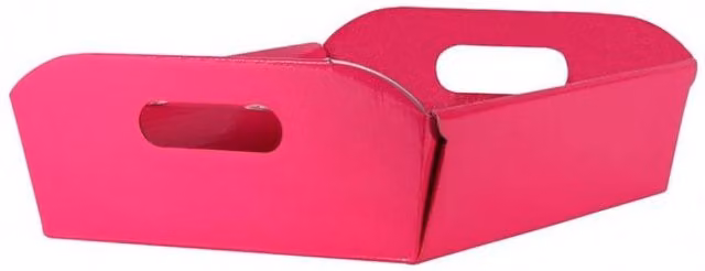 KDMD 3 Pack Small Hot Pink Foldable Cardboard Hamper Boxes