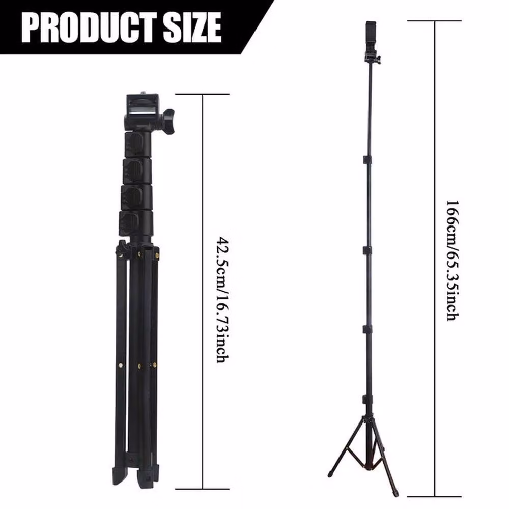 VOGREX Flexible Tripod Selfie Stick with Bluetooth Remote Holder Stand, Black – 2