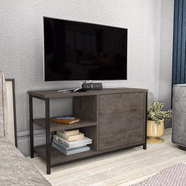 Decorotika Muskegon Minimalist Matt Grey TV Unit