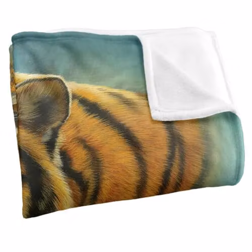 JQ Licensing Tiger and Cubs Silky Touch Super Soft Fleece Throw Blanket, Multicolour, W: 152 cm, D: 127 cm – 2