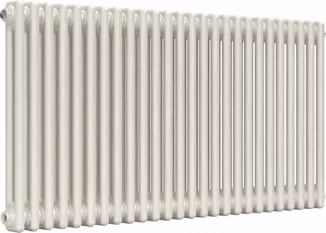 Lux Heat Horizontal Column Radiator in Stone White, 2 Column, H: 1190 mm, W: 600 mm
