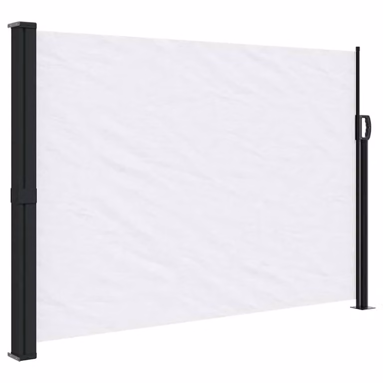 Berkfield Home Retractable White Polyester Side Awning, W/H: 300 x 140 cm
