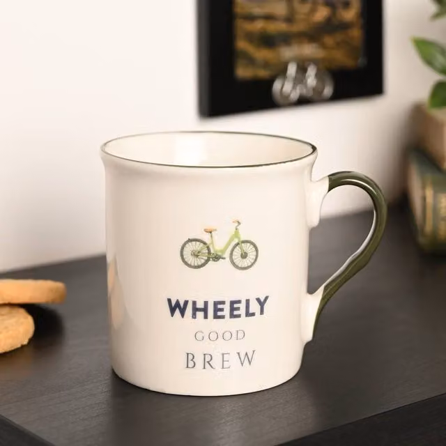 Harvey Makin Hobbies Cycling Mug in White and Black – 1