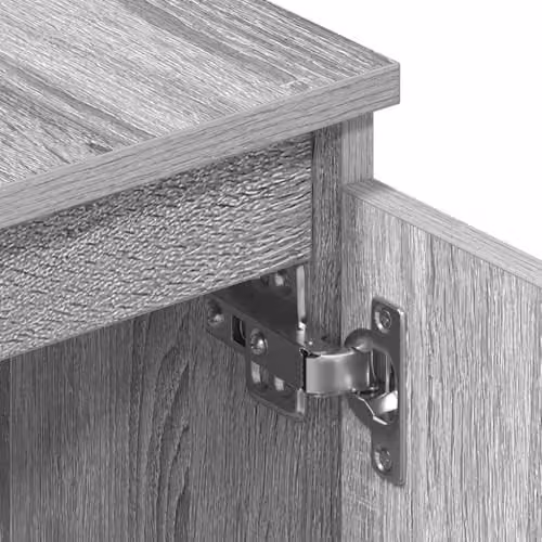 vidaXL Modern Grey TV Cabinet in Engineered Wood W/D/H: 140 x 40 x 35.5 cm – 3