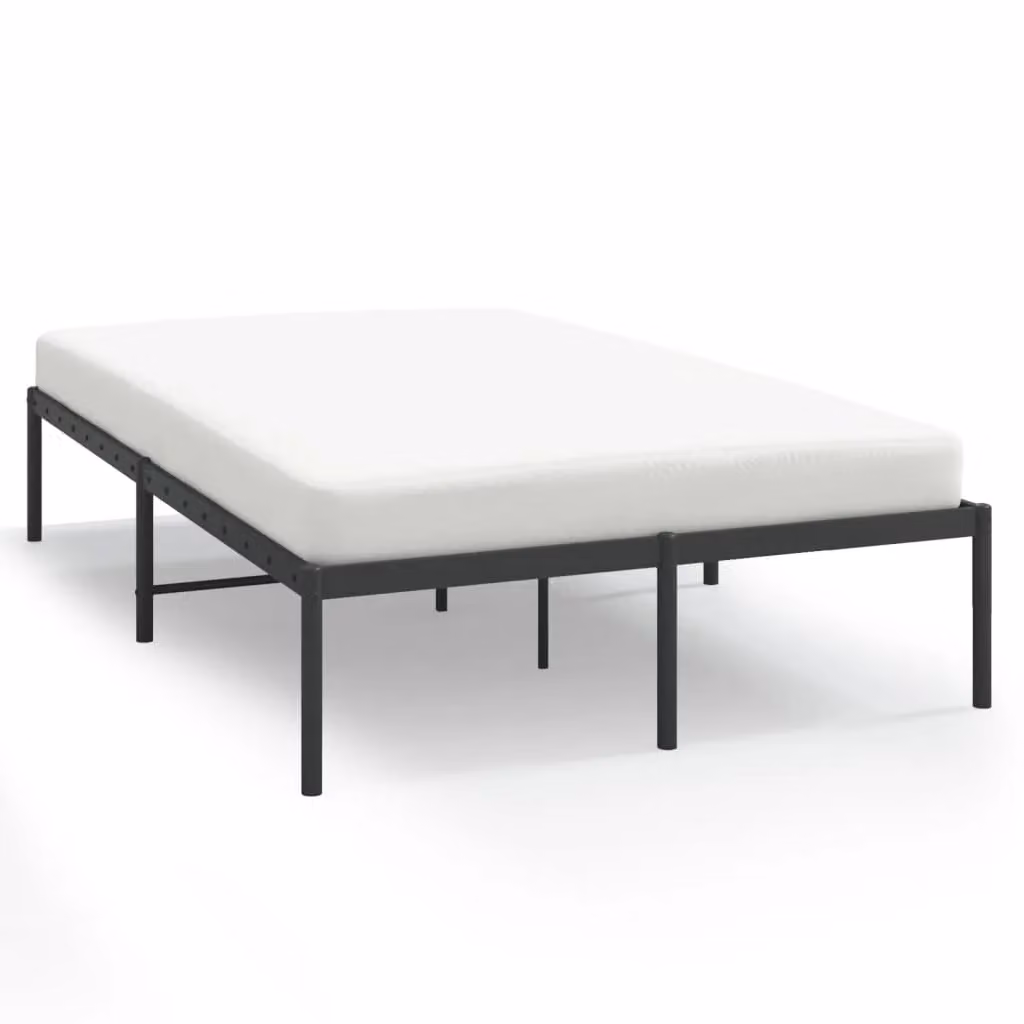 Berkfield Home Metal Small Double Bed Frame, Black, W/D/H: 120 x 190 cm – 2