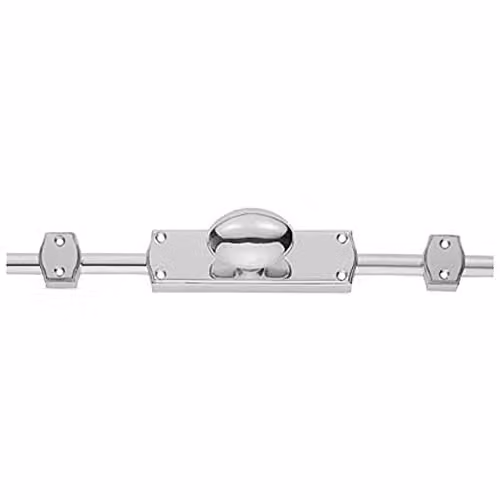 Loops Oval Knobbed Espagnolette Set in Silver