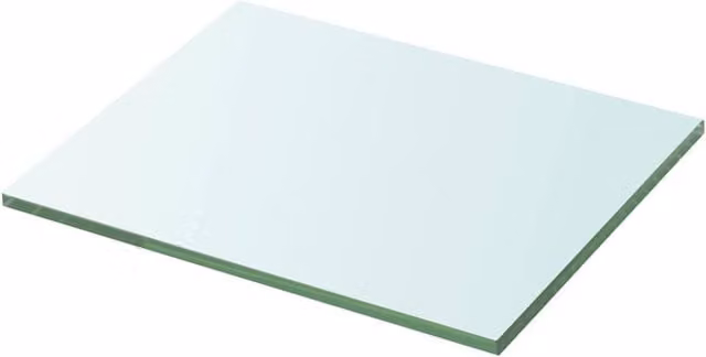 Berkfield Home Wall Mounted Glass Shelves, 2 Pack, Transparent, W/D/H: 20 x 20 x 2 cm