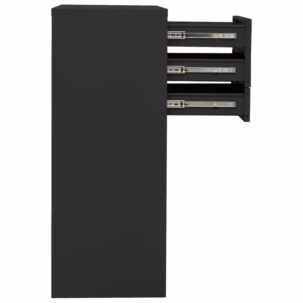 Berkfield Home Office Anthracite Steel Cabinet with Doors and Drawers, W/D/H: 90 x 40 x 102 cm – 2