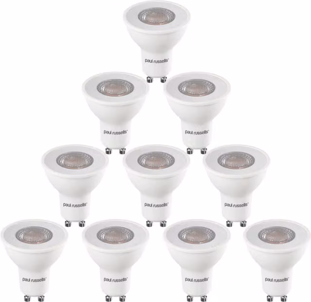 Paul Russells White LED GU10 Bulb, 480lm, 6500K Daylight, 36 Degree, Non-Dimming