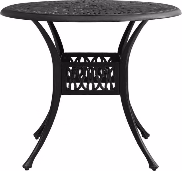 Berkfield Home Black Cast Aluminium Square Garden Table W/D/H: 90 x 90 x 74 cm