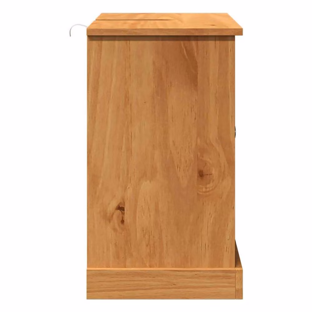 Berkfield Home Modern Brown Pine Bathroom Vanity Unit with Hinged Doors and Internal Shelves – 4