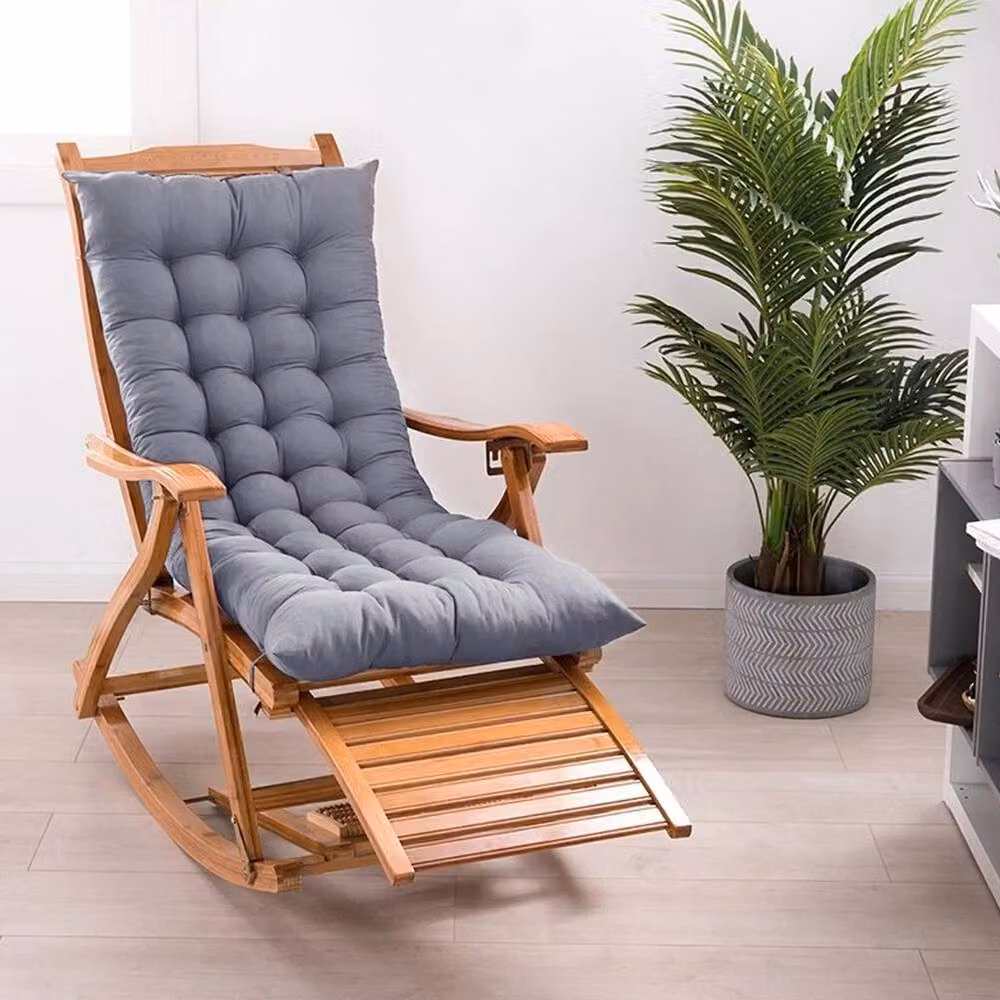 EONLION Grey Rectangular Lounger Cushion Pad for Bench or Chair, W/D: 120 x 90 cm – 4