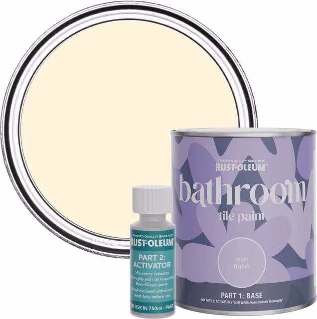 Rust-Oleum Matt Finish Bathroom Tile Paint in Beige, 0.75 l