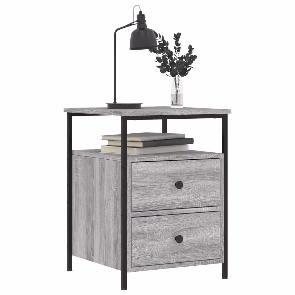 Berkfield Home Grey Sonoma Bedside Cabinet W/D/H: 44 x 45 x 60 cm – 3