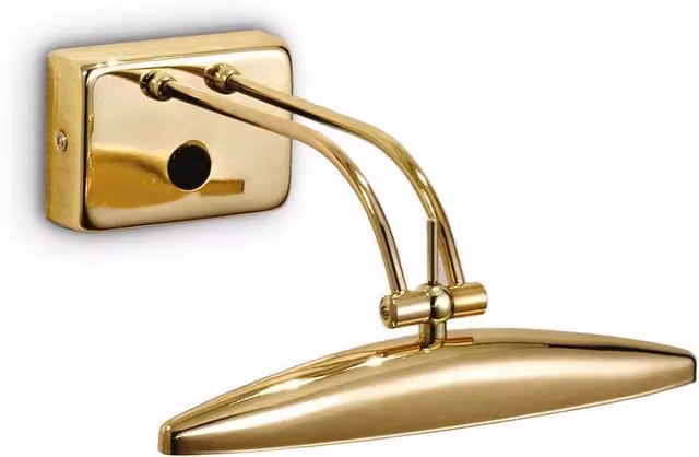 Ideal Lux Mirror 2 Light Art Deco Indoor Wall Light in Gold/Brass