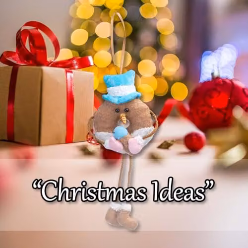 VFM e-Store Christmas Hanging Decoration Blue and Pink Striped Textile Pendant, W/H: 31 x 15 cm – 4