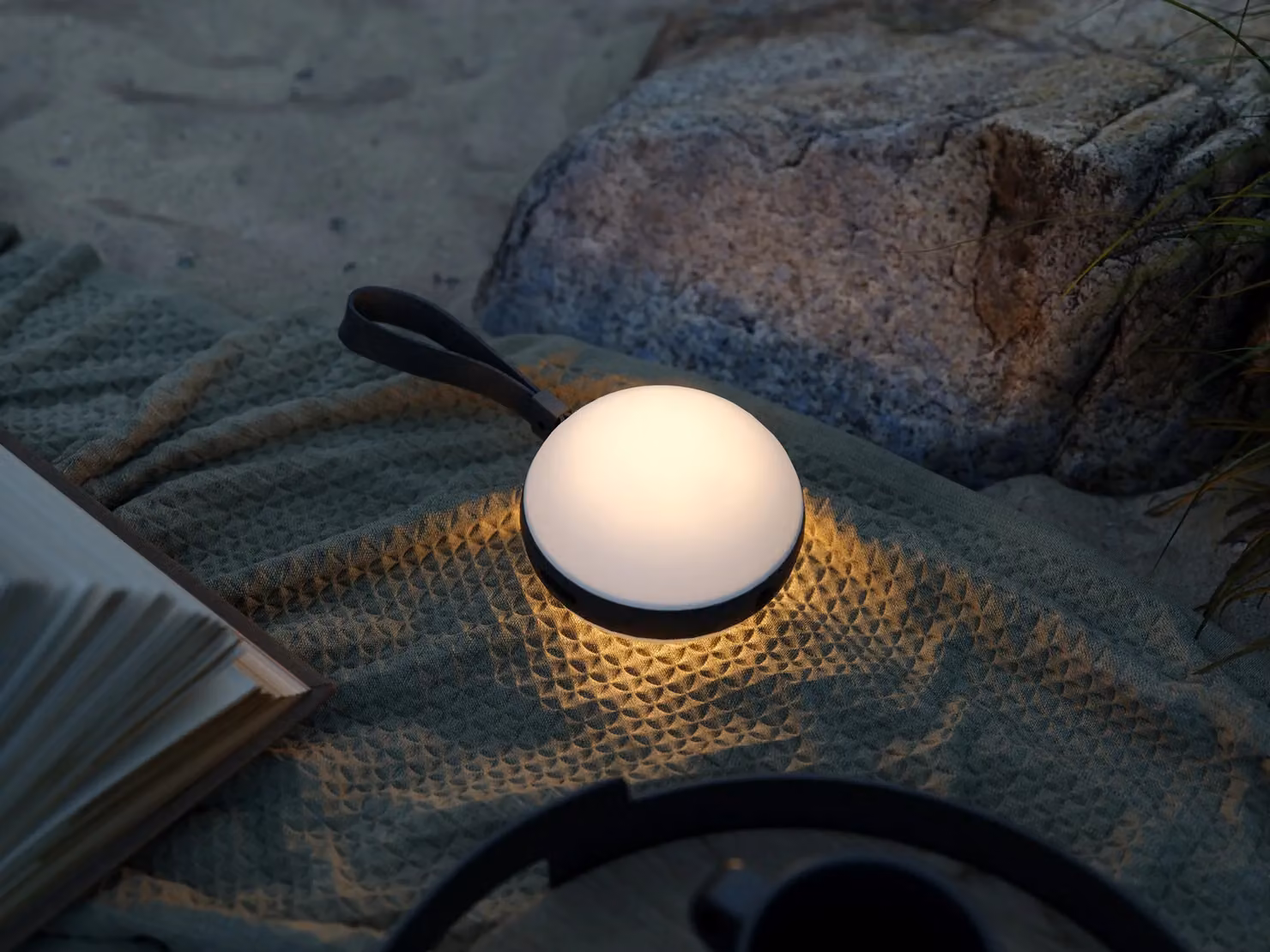 Nordlux Bring Portable LED Outdoor Tabletop Light, Black, IP54 Dimmable Warm White – 2