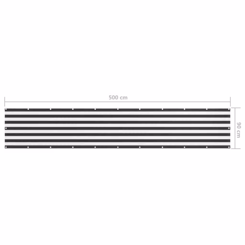 Berkfield Home Balcony Screen in Anthracite and White Oxford Fabric, W: 90 cm, H: 500 cm – 4