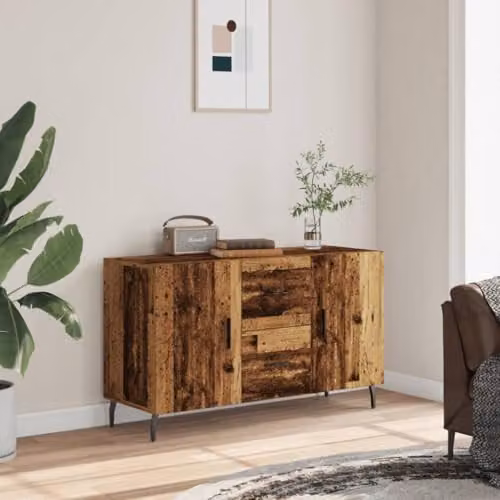 vidaXL Modern Sideboard in Brown Old Wood, W/D/H: 100 x 36 x 60 cm – 2