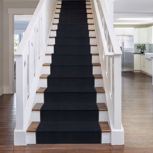 Runrug Dark Grey Stair Runner Carpet, W: 70 cm x L: 570 cm