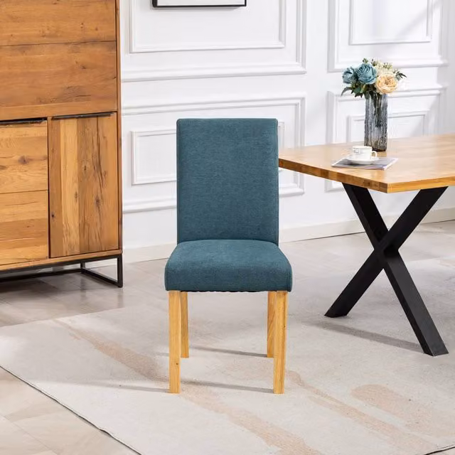 Artemis Home Almont Fabric Dining Chairs, Set of 2, Petrol Blue