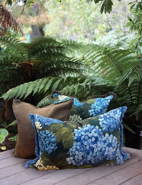 MM Linen Matilda Multicolour Floral Rectangular Cushion in a Cotton and Linen Blend