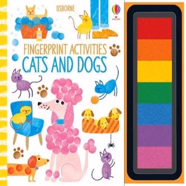 Usborne Fingerprint Activities Cats and Dogs Multicolour Paper Activity Book