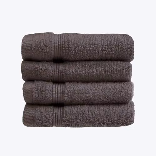 Allure Bath Fashions Luxury Egyptian Cotton Face Towels, 500gsm, Pack of 4, Anthracite Grey – 2