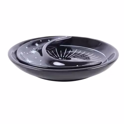 Something Different Wholesale Spellbound Sky Stacking Moon Trinket Dish, Black Ceramic Plate – 3