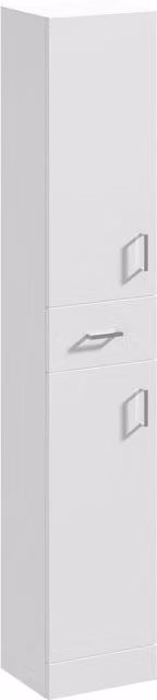 Balterley Slimline Gloss White Freestanding Bathroom Tall Unit W: 35 cm, H: 190.2 cm