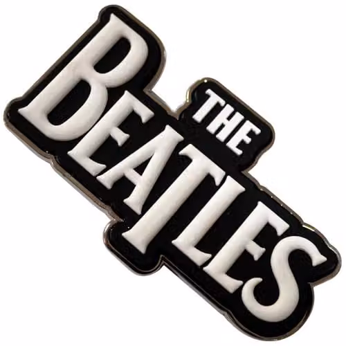 Rock Off The Beatles White Drop T Logo Fridge Magnet