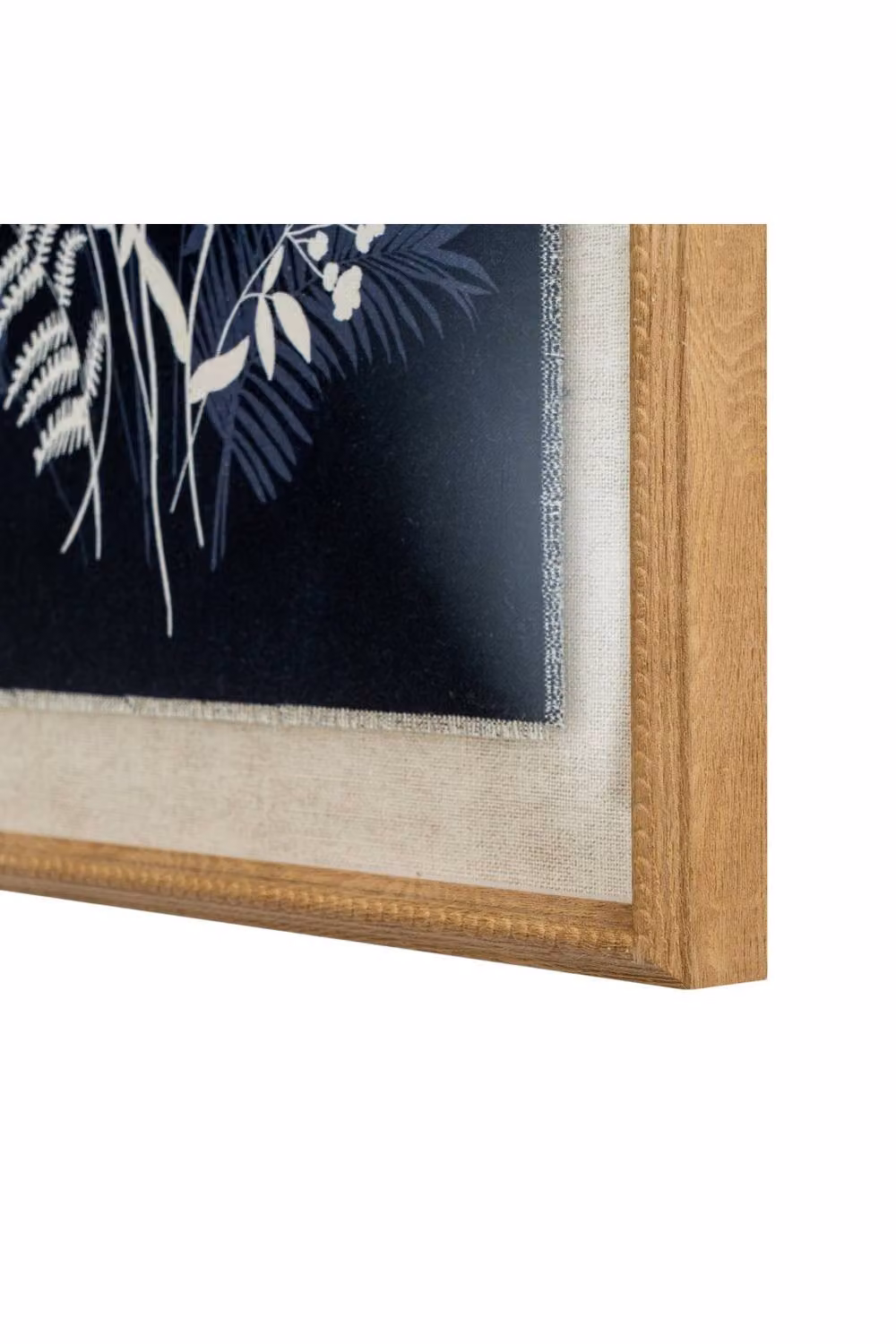 KDMD Flora & Fauna Meadow Linen Art with Beaded Frame in Brown – 2