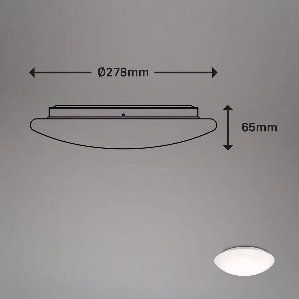 Briloner White LED Ceiling Light with Motion and Dusk Sensor – 4