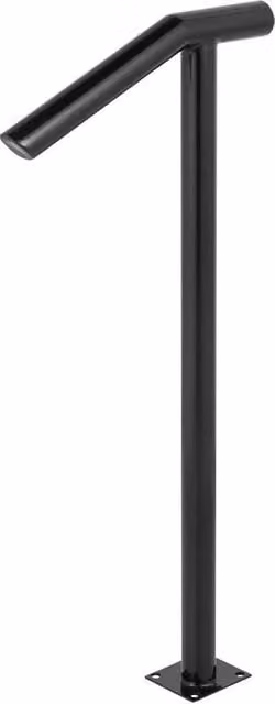 VEVOR Sturdy Metal Two-Step Outdoor Stair Railing in Matt Black, W: 45.72 cm, H: 96.52 cm