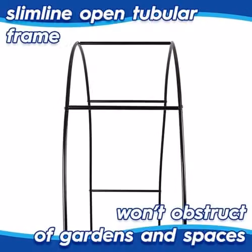 Harbour Housewares Metal Garden Arbour in Black, H 240 cm x W 140 cm x D 38 cm