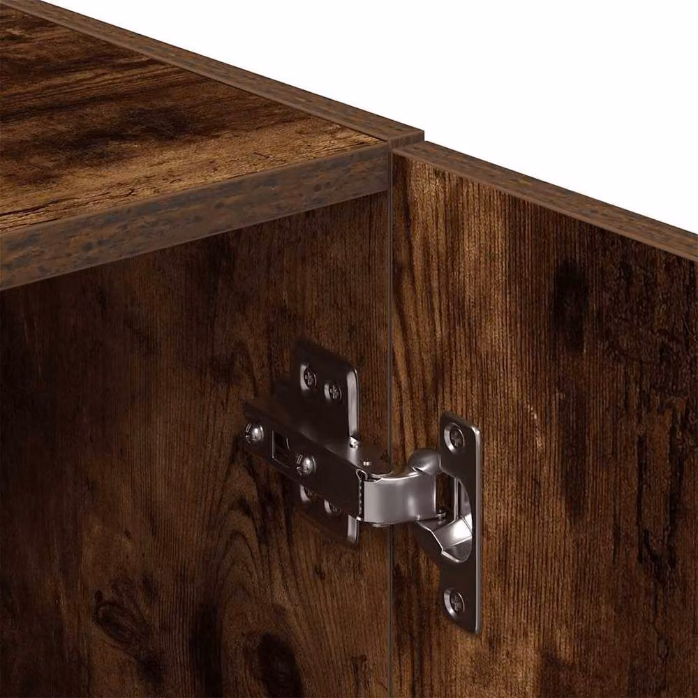 Berkfield Home Modern Kitchen Cabinet in Smoked Oak Brown, W/D/H: 38 x 41.5 x 131.5 cm – 5