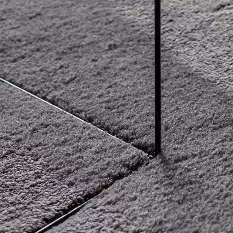Berkfield Home Round Short Pile Soft and Washable Rug in Anthracite, Diameter: 200 cm