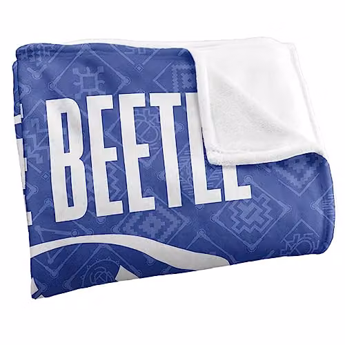 Warner Bros. Blue Beetle 2023 Circuit Logo Super Soft Fleece Throw Blanket, Blue and Multicolour, W: 91 cm, D: 147 cm – 3