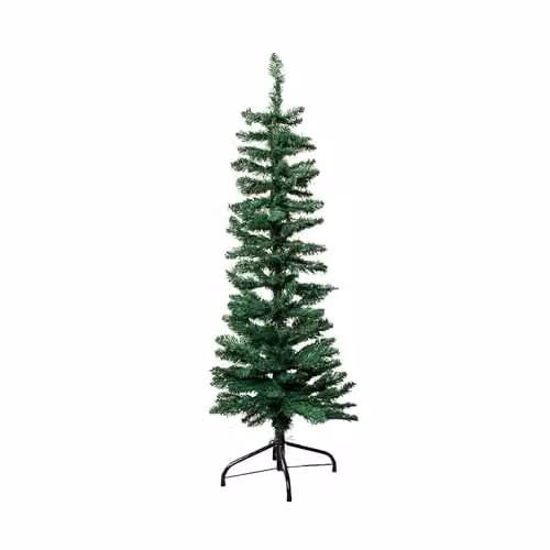 Samuel ALEXANDER Green Artificial Pencil Christmas Tree with Metal Stand, Height: 120 cm, Width: 40 cm, Depth: 40 cm – 1