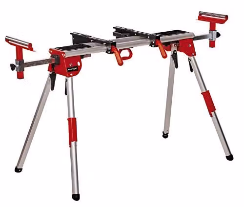 Einhell Mitre Saw Stand with Sturdy Aluminium Frame in Silver and Red