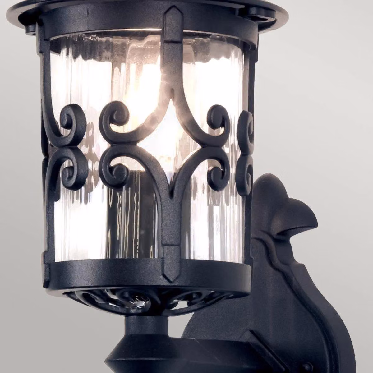 Netlighting Hereford Black Outdoor Wall Lantern Light with Glass and E27 Socket – 3