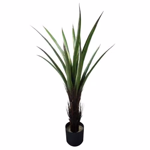 Leaf Design UK Artificial Potted Yucca Tropical House Plant, Green, H 90 cm x W 50 cm x D 50 cm