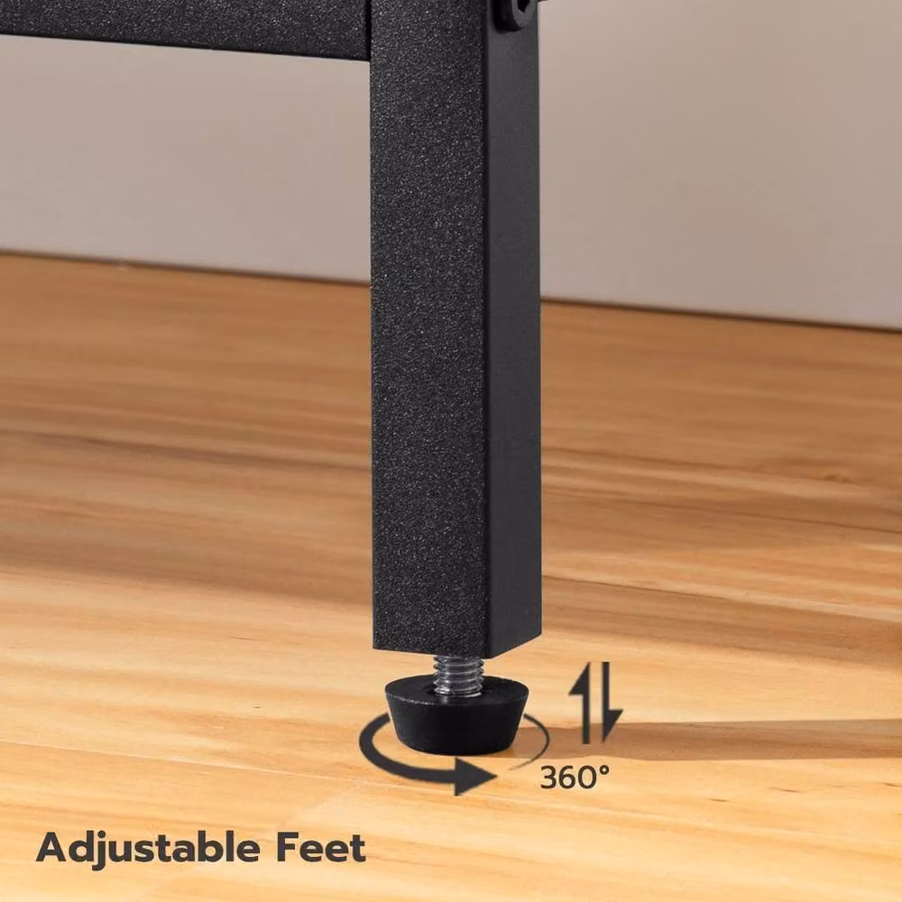 FORGEVIO Slim Console Table with Storage, Rustic Brown, W/D/H: 75 x 24 x 75 cm – 5